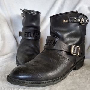 Golden Goose Leather Ankle Moto Boots